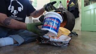 Repairing a cracked chiminea fire pot [upl. by Vahe]