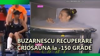 Buzarnescu se recupereaza dupa entorsa glezna Tratament criosauna la 150 grade [upl. by Lolanthe]