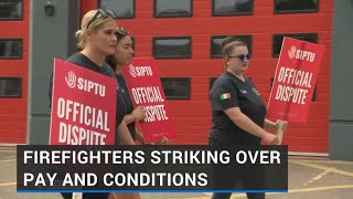 Firefighters holding strike action over pay and conditions [upl. by Ofella903]