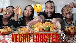 VEGAN LOBSTER  SCALLOP amp JUMBO SHRIMP REVIEW  MUKBANG  OMG [upl. by Kalasky]