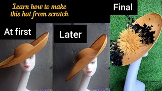 Already made wide brim hat embellishmentshow to make a fascinator with feathers [upl. by Tybie925]