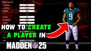 Madden 25  How To Create A Player [upl. by Ennovyahs]