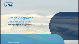 Basiskennissessie Omgevingswet in Vogelvlucht  9 januari 2024 [upl. by Pilar]