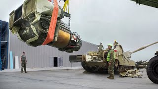 How they Replace Massive Engine of US M1 Abrams Tank [upl. by Esereht316]