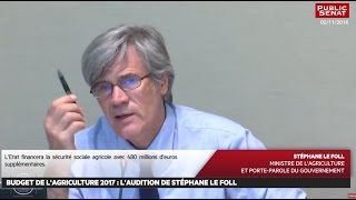 Budget de lAgriculture 2017  Laudition de Stéphane Le Foll  Les matins du Sénat 04112016 [upl. by Lewak]