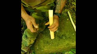 How To make Fire From a Stick campinginthewoods corporalscorner survival [upl. by Anuska]