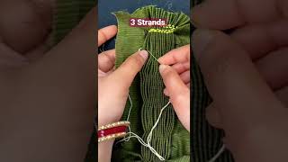 Rope Smocking Stitch Tutorial  Smocking Stitch Tutorial  kaarigari  shorts [upl. by Emoreg]