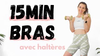 15min Bras Et Epaules Avec Haltères  Exercices pour muscler et tonifier les bras a la maison [upl. by Sorenson6]