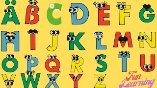 A B C D E F G H I J K L M N O P Q R S T U V W X Y Z ABC Song  Fun Learning Nursery Rhymes [upl. by Atikahs]