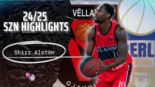 Shizz Alston Highlights 202425  Kosovo Superleague  BC Vellaznimi [upl. by Derby254]