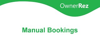 Manual Bookings [upl. by Bracci]