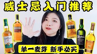 威士忌入门必买5瓶！单一麦芽新手推荐扫盲科普！｜Best Single Malt Whisky For Beginners [upl. by Lucilla]