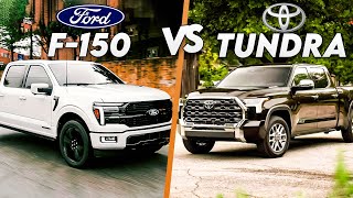 Toyota Tundra VS Ford F150 Whos the Ultimate FullSize Pickup Truck [upl. by Drarig]