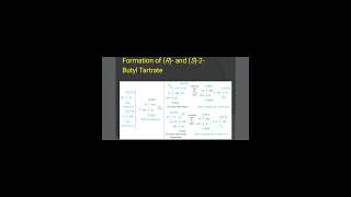 FORMATION OF R AND S 2BUTYL TARTARATE viral jhwconcepts chemistry stereochemistry [upl. by Angie16]