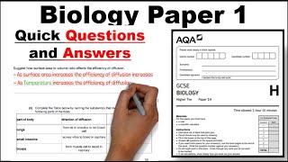 Biology Paper 1 Cell Biology Quick Revision Questions and Answers 2024 [upl. by Enniotna]