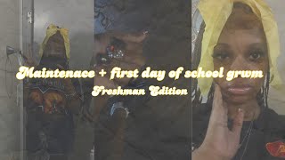 FIRST DAY OF SCHOOL GRWM  MAINTENANCE  Freshman Edition  HairNailslashes etc Mini School Vlog [upl. by Rosalynd]