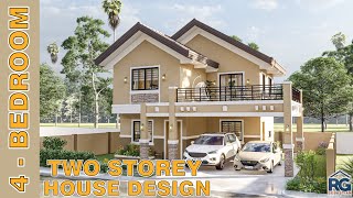 4 Bedroom Two Storey House Design 850 x 900 m architecture house housetour housedesign [upl. by Sosthenna]