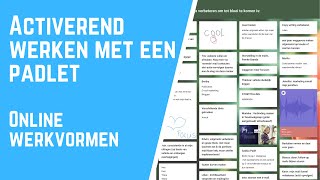 Online werkvorm Werken met Padlet [upl. by Liauqram736]