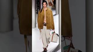 SUEDE ITEMS TREND 2024 PARIS FASHION WEEK SHORTS [upl. by Emmery652]