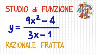 STUDIO DI FUNZIONE  funzione razionale fratta  FS35 [upl. by Kerwin]