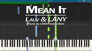 Lauv amp LANY  Mean It Piano Cover Synthesia Tutorial by LittleTranscriber [upl. by Eyssej150]