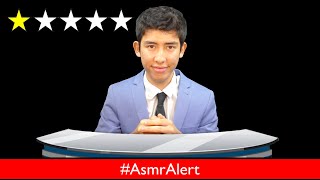 ASMR WORST reviewed news reporter sorry [upl. by Atsirhcal]