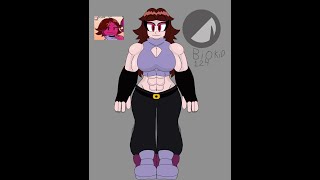 💪😈FNF Biokid Au Taylor Dearest Aka Smug Gf😈💪 Timelapse [upl. by Erkan]