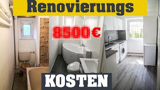 Renovierungskosten So viel war es Wohnung selber sanieren Kosten  Immobilien Sanierung [upl. by Ahgiel548]