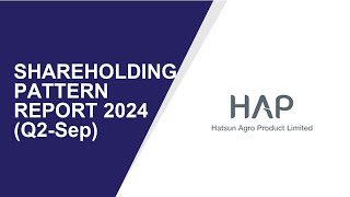 Hatsun Agro Shareholding Pattern  Q2Sep Report 2024  Shareholders Latest Updates [upl. by Yblehs744]