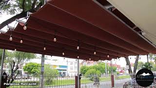 PERGOLA RETRACTIL CUBIERTA EXTENSIBLE ARQUITENSO SAS CALI COLOMBIA [upl. by Kcirreg]