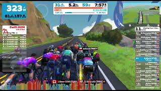 Up and Up  Chasing Tour  Chasing Red  Stage 10  Watopia  Climbers Gambit  Cat B  Zwift [upl. by Strep649]