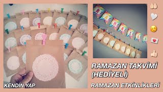 Ramazan Etkinlikleri  Ramazan Takvimi Hediyeli Çocuklar için Ramazan Takvimi Nasıl Hazırlanır DIY [upl. by Rehpotsirh]