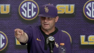 LSU Jay Johnson SEC Tournament semifinal WIN over USC postgame [upl. by Halverson888]