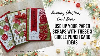 Use up your paper scraps with these 3 circle punch card ideas [upl. by Anaik598]