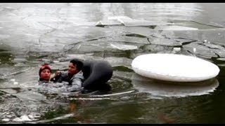 Dramatic Rescue on Ice Sledding Excursion Goes Wrong [upl. by Aromat]