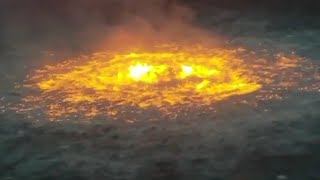 Video shows fire in Gulf of Mexico after gas pipeline rupture  ABC7 [upl. by Lagasse239]