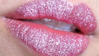 Pretty Pink Glitter Lips [upl. by Katey]