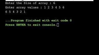 Reversing Array ElementsC programmingInterview Questions [upl. by Millburn]