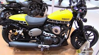 2016 Yamaha XV950 Racer ABS 60th Anniversary  Walkaround  2015 EICMA Milan [upl. by Sanburn]