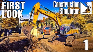 CONSTRUCTION SIMULATOR  FIRST LOOK  Episode 1 [upl. by Jacqueline]