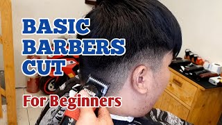 BASIC BARBERS CUT TUTORIALEASY STEPS FOR BEGINNERSTAGALOG [upl. by Jaan]