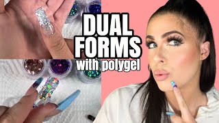 NEW DUAL FORM METHOD Glass Nails with IBD Hard Gel EASY DIY Encapsulated Polygel Nail Tutorial [upl. by Jesher493]