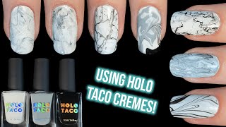 7 Ways to DIY Marble Nails with Regular Polish No Gel Required [upl. by Saoj]