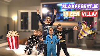 SLAAPFEESTJE HOUDEN IN EEN MEGA GROTE VILLA  LAKAP JUNIOR [upl. by Latsirk]