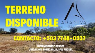 TERRENOS en VENTA MONCAGUA SAN MIGUEL EL SALVADOR ¡VENDIDO [upl. by Areema464]