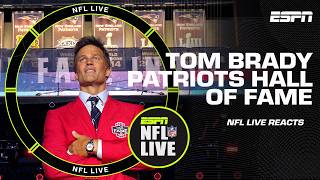 Reacting to Tom Brady being inducted into the Patriots Hall of Fame 🙌  NFL Live [upl. by Luiza271]