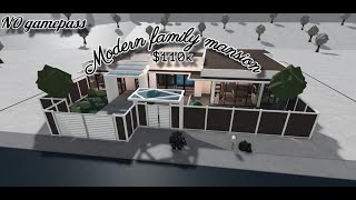 Modern family mansion 110k  NO gamepass  Roblox Bloxburg [upl. by Reppart124]