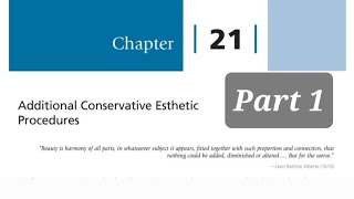 Conservative Esthetic Procedures part 1 Artistic Elements of Tooth  Operative Dentistry [upl. by Territus406]