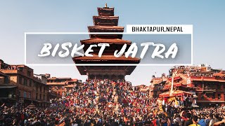 BISKET JATRA Biska Jatra in BHAKTAPUR Nepal [upl. by Selwin]