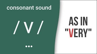 Consonant Sound  v  as in quotveryquot – American English Pronunciation [upl. by Anyal]